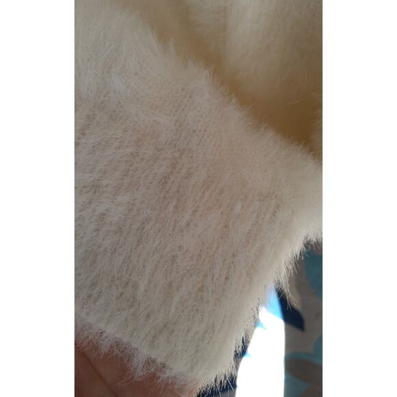 Lou & Grey  LaShout Cowl eyelash Sweater dress white/cream Coastal boho  cozy - Picture 6 of 8